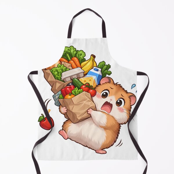 Item preview, Funny Chibi Hamster Dropping Groceries – Cute Everyday Chaos Animal Gift designed and sold by Oddly Tiny Zoo.