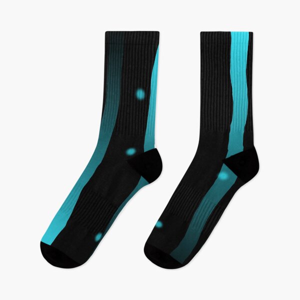 Aperçu de l'œuvre Lignes lumineuses noires et cyan — Motif abstrait néon créée et vendue par dfly-creations.