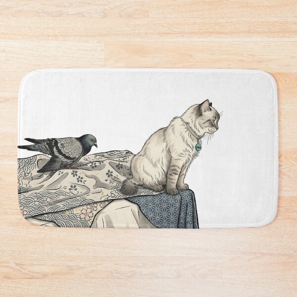 Item preview, Cat, pigeon, animal, love, peace, Japan, coexistence designed and sold by citravisuel.