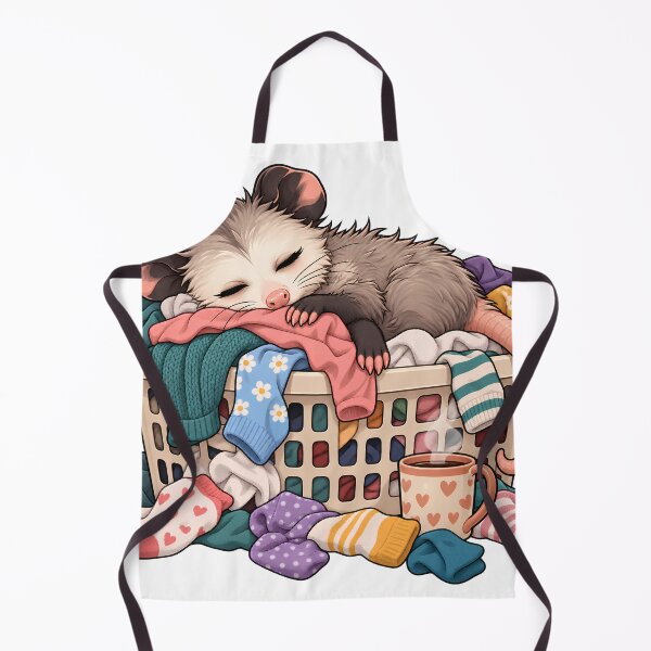 Item preview, Exhausted Chibi Possum Sleeping in Laundry Basket – Funny Tired Animal Gift designed and sold by The Tired Animal Club.
