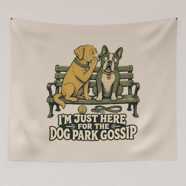 Item preview, I'm Just Here For The Dog Park Gossip Shirt, Funny Dog Owner T-Shirt, Dog Park Humor Tee, Dog Lover Gift Shirt, Vintage Dog Gossip Graphic designed and sold by TshirtsLabs.