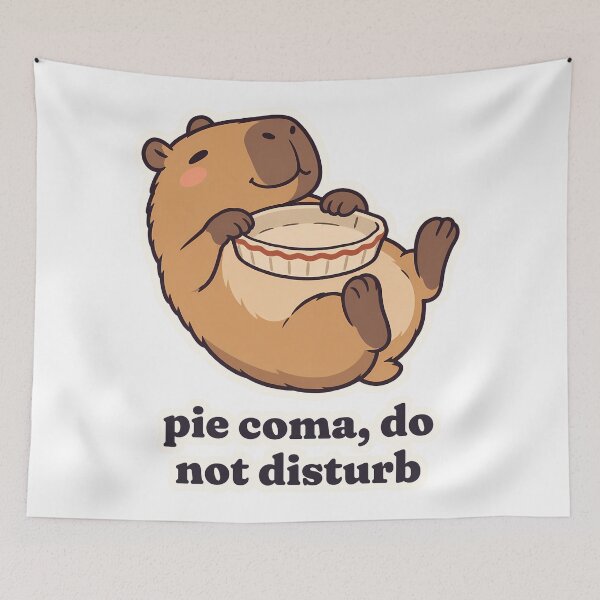 Item preview, Stuffed Capybara in a Thanksgiving Pie Coma designed and sold by OuqCreations.