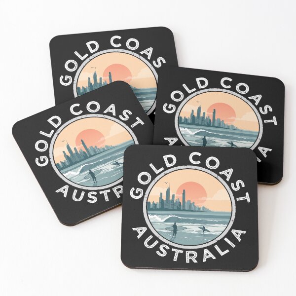 Item preview, Gold Coast – Australia (with White Lettering) designed and sold by VelvetRoom.