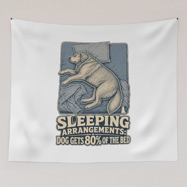 Item preview, Sleeping Arrangements Dog Gets 80 Percent Of The Bed Shirt, Funny Dog Owner T-Shirt, Bed Hog Dog Humor Tee, Dog Mom Gift Shirt, Vintage Dog Bed Graphic designed and sold by TshirtsLabs.