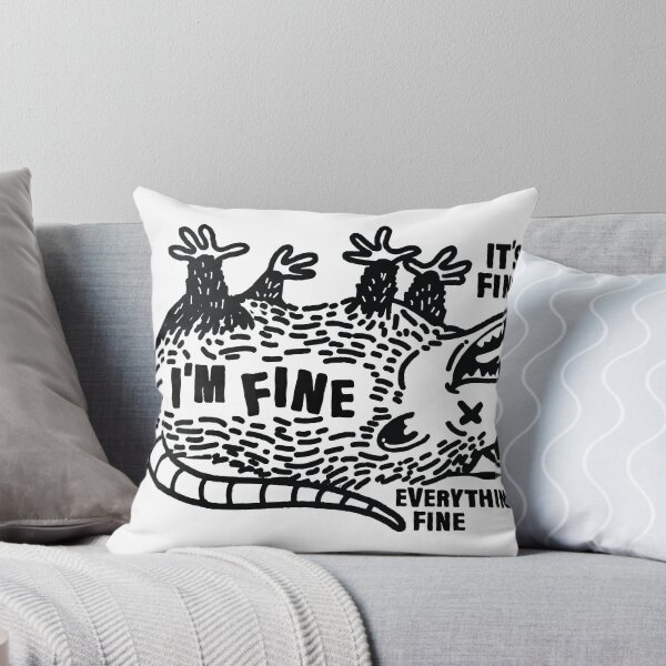 Item preview, I'm Fine Everything's Fine Dead Opossum designed and sold by Stayfrostybro.