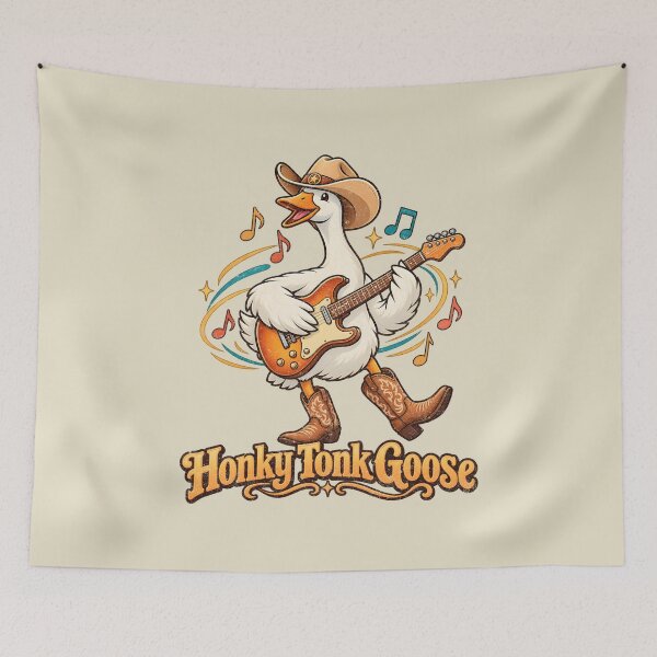 Item preview, Honky Tonk Goose – Country Guitar Cowboy designed and sold by AwesomeBeyondLimits.