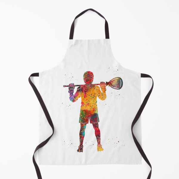 Item preview, Male Lacrosse Goalie Watercolor Art designed and sold by Liededrom..