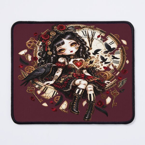 Item preview, Vespera The Midnight Clockwork Doll – Gothic Victorian Porcelain Doll designed and sold by TheInkRaven.