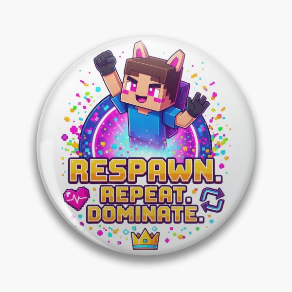 Item preview, Respawn Repeat Dominate – Funny Gamer Video Game Design designed and sold by DVerse Studio.