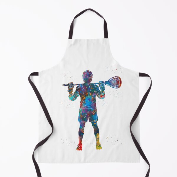 Item preview, Male Lacrosse Goalie Watercolor Art designed and sold by Liededrom..