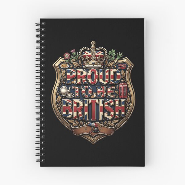 Item preview, Proud To Be British - Vintage Crest with Teapot and Corgis designed and sold by Lucid Dream Pixel.