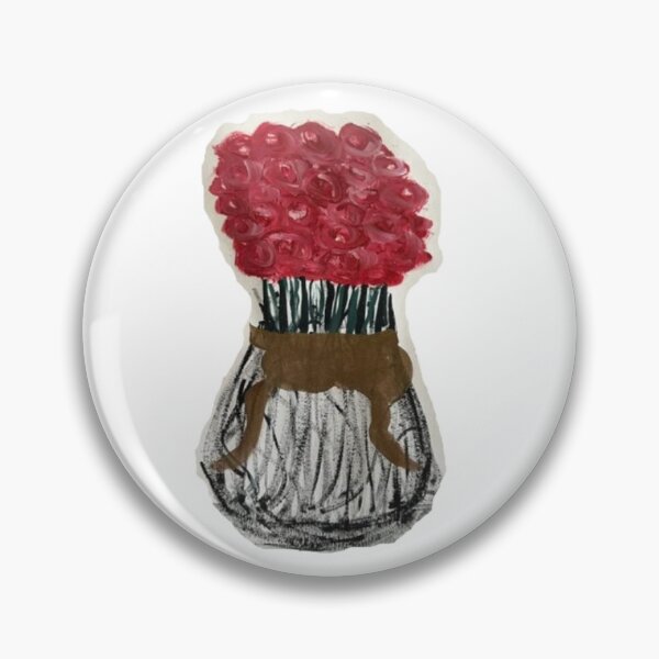 Item preview, Red roses in vase designed and sold by altmithdesigns.
