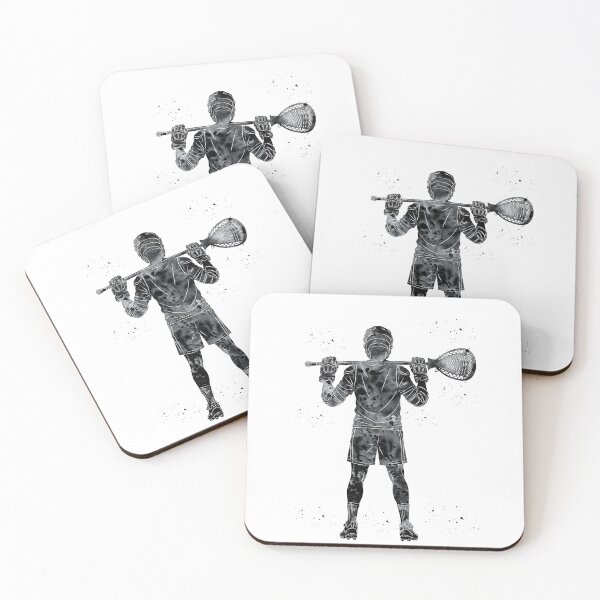 Item preview, Male Lacrosse Goalie Watercolor Art designed and sold by Liededrom..