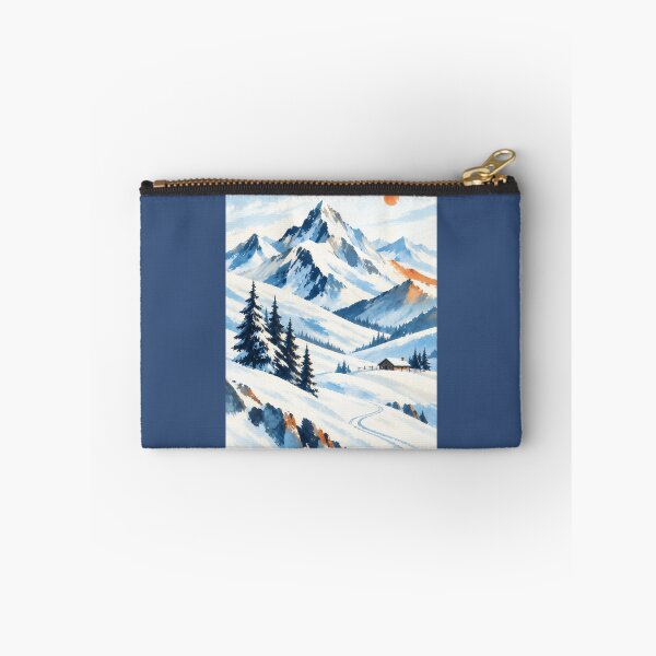 Item preview, Alpine Winter Mountains in Ice Blue & Denim Blue by PanaluPrint designed and sold by PanaluPrint .