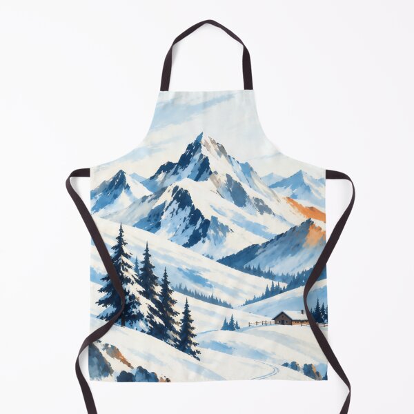 Item preview, Alpine Winter Mountains in Ice Blue & Denim Blue by PanaluPrint designed and sold by PanaluPrint .