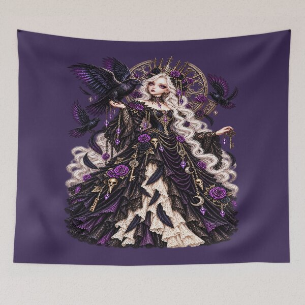 Item preview, Seraphina The Raven Doll – Gothic Victorian Porcelain Doll designed and sold by TheInkRaven.