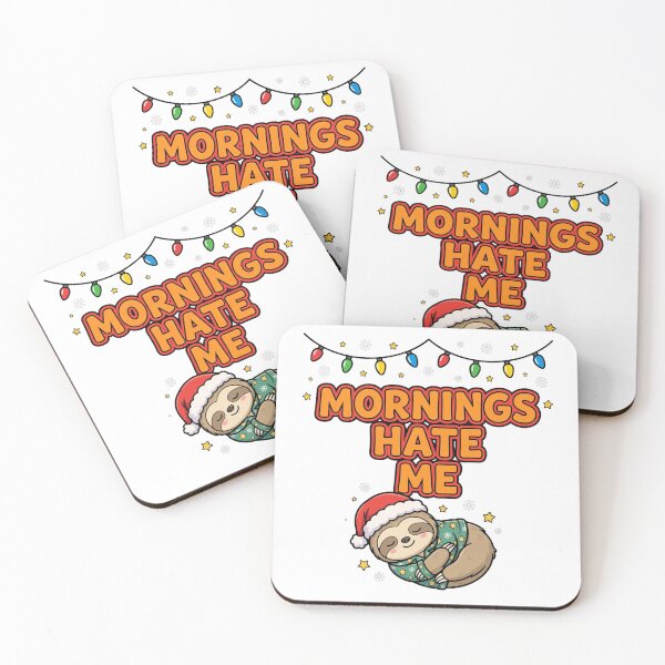 Item preview,  Mornings Hate Me Funny Sloth Christmas Pajama designed and sold by Deepsleepstudio.