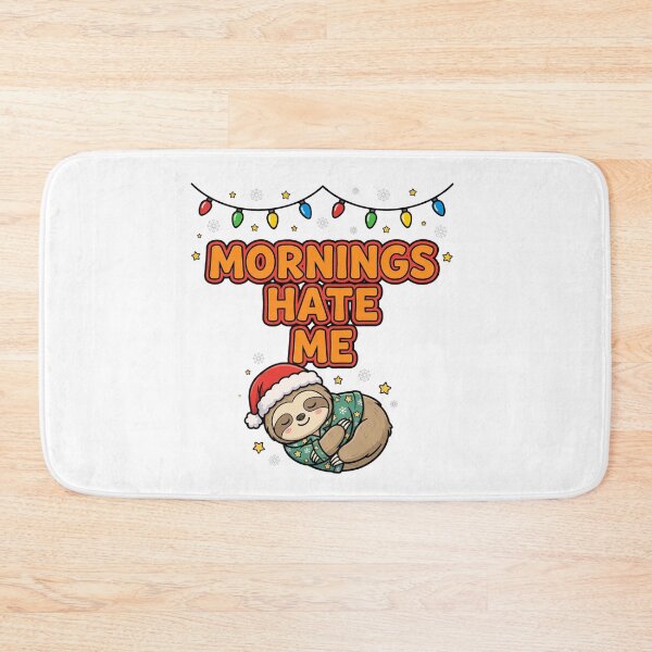 Item preview,  Mornings Hate Me Funny Sloth Christmas Pajama designed and sold by Deepsleepstudio.