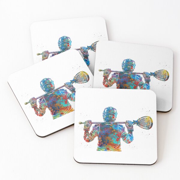 Item preview, Male Lacrosse Goalie Watercolor Art designed and sold by Liededrom..