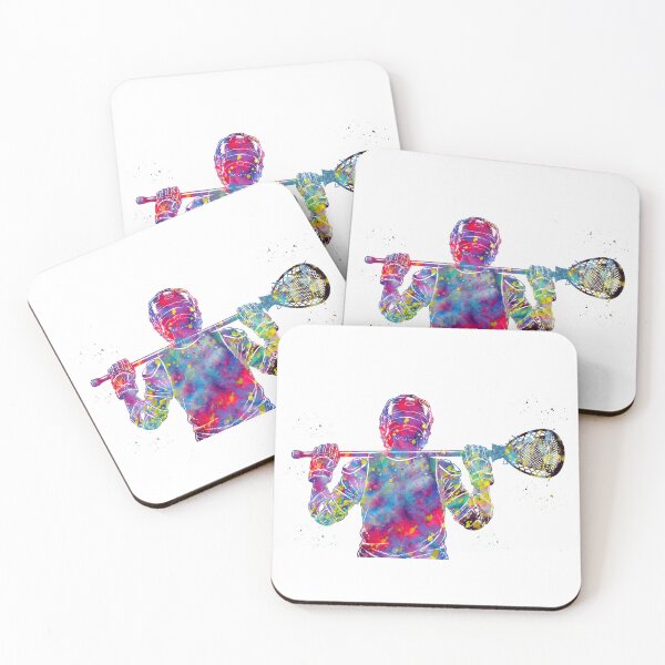 Item preview, Male Lacrosse Goalie Watercolor Art designed and sold by Liededrom..