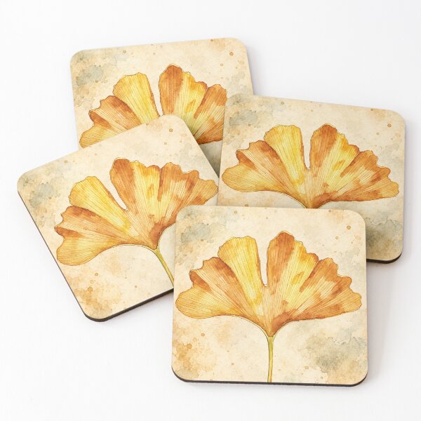 Item preview, Golden Ginkgo Leaf - Vintage Botanical Watercolor designed and sold by Darlin8888.