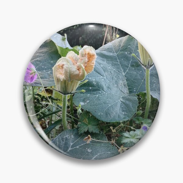 Item preview, Pumpkin Flowers Among Large Green Leaves designed and sold by PhuongVoArt.