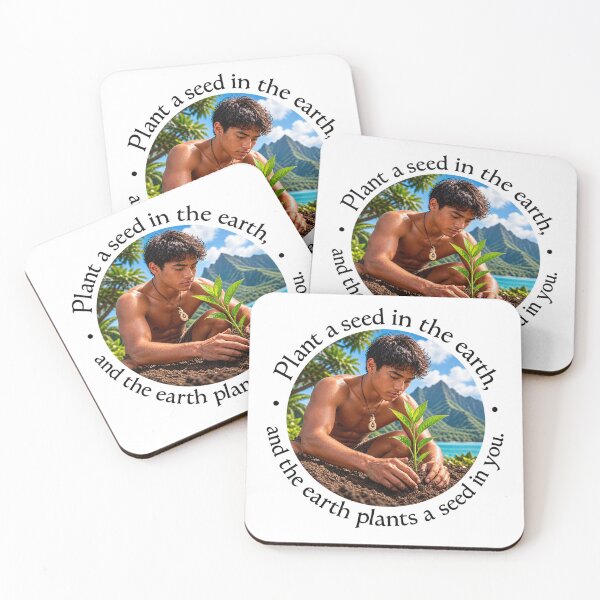 Item preview, Polynesian Conservation Proverb - Plant a seed in the earth | Pacific Art designed and sold by ShakaLife.org.