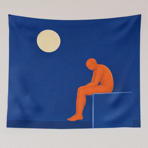 Item preview, 'After Holding' — Abstract Moon Figurative Art designed and sold by Moodzu.