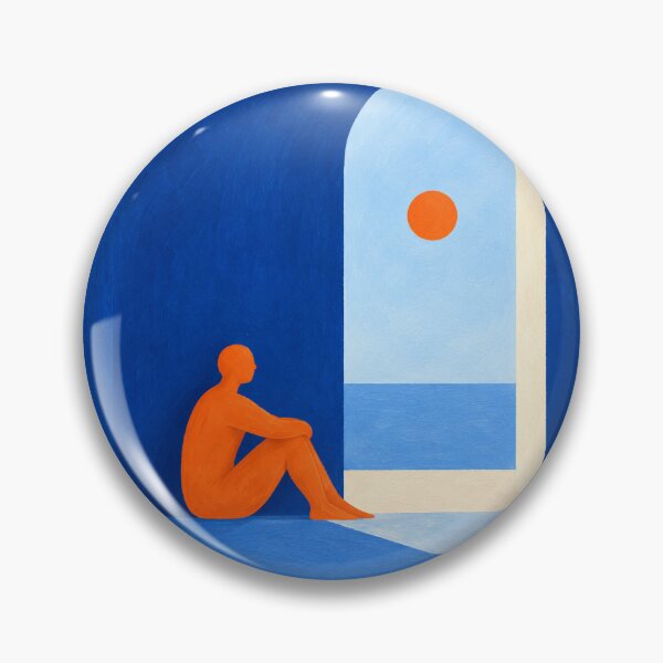 Item preview, 'Open Room' — Cobalt Blue Abstract Figurative Art designed and sold by Moodzu.
