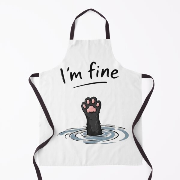 Item preview, I'm Fine Funny Cat Paw Sinking Meme designed and sold by PetalsPaws.