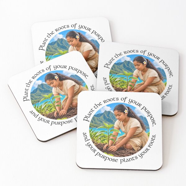 Item preview, Hawaii Purpose Proverb - Plant the roots of your purpose | Pacific Art designed and sold by ShakaLife.org.