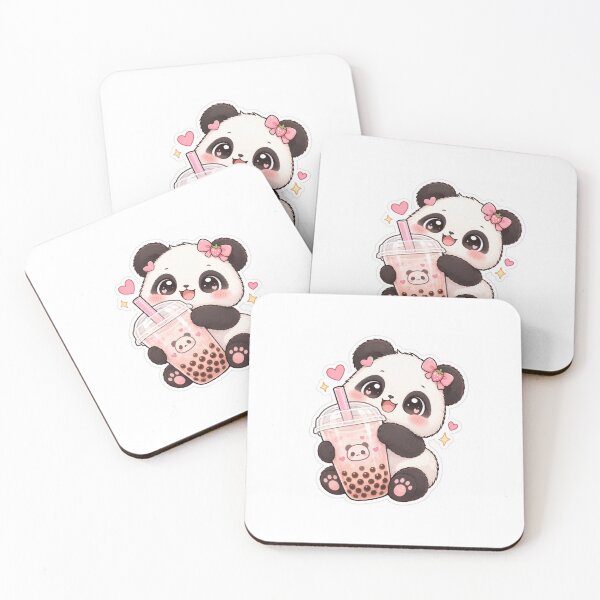 Item preview, Cute baby panda holding a giant bubble tea cup designed and sold by Krishi002.