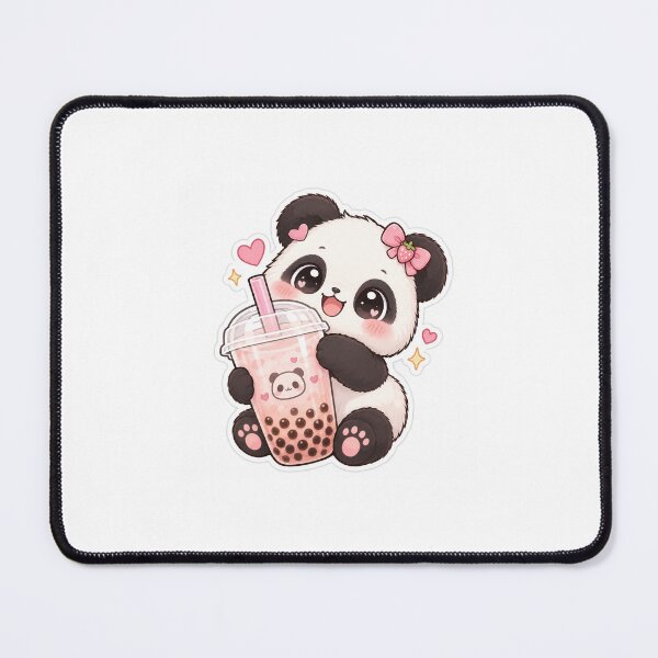 Item preview, Cute baby panda holding a giant bubble tea cup designed and sold by Krishi002.