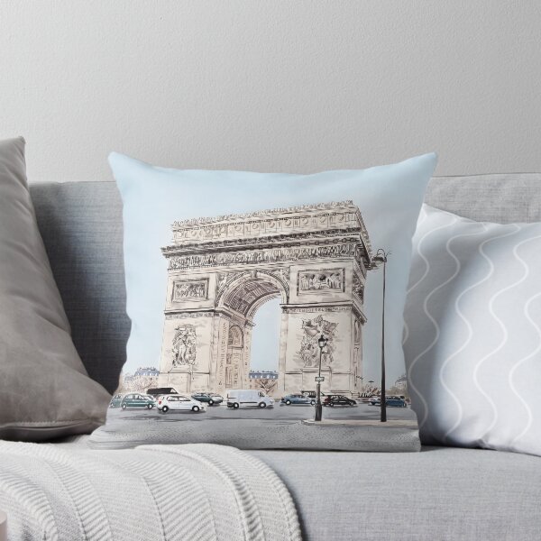 Item preview, Arc de Triomphe Paris Watercolor – French Cityscape Art designed and sold by POSTERIOCREW.