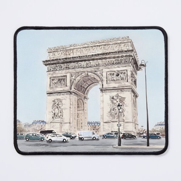 Item preview, Arc de Triomphe Paris Watercolor – French Cityscape Art designed and sold by POSTERIOCREW.