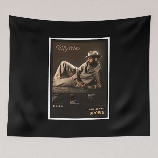 Item preview, Chris Brown Brown Album Art Warm Sepia Portrait designed and sold by Riissee.