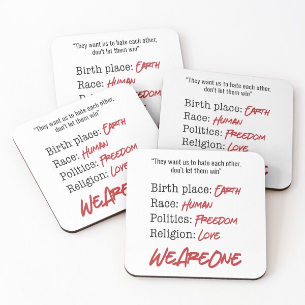 Item preview, We Are One Humanity Peace Love Unity Design designed and sold by TipTop GFX.
