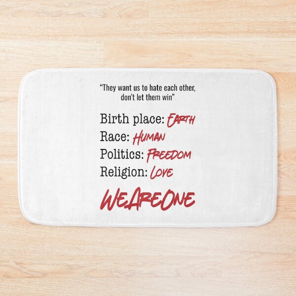 Item preview, We Are One Humanity Peace Love Unity Design designed and sold by TipTop GFX.