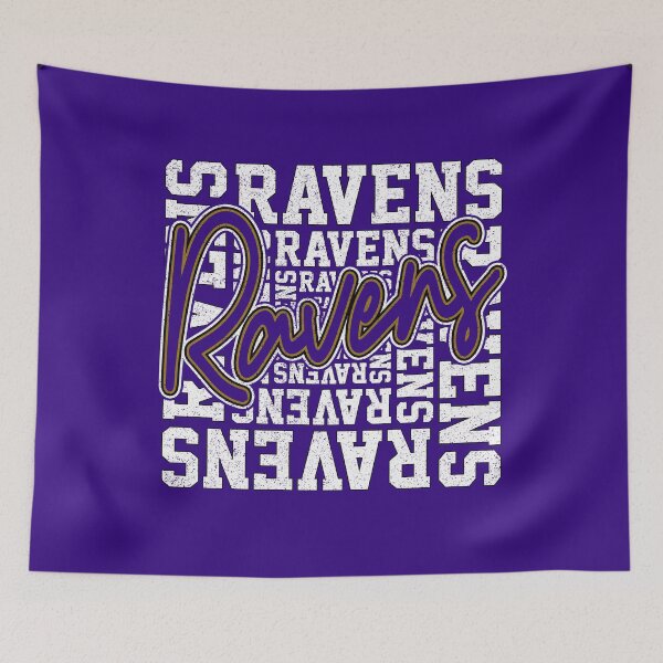 Item preview, Vintage Ravens Script Distressed Football Fan Spirit designed and sold by Floral Vintage.