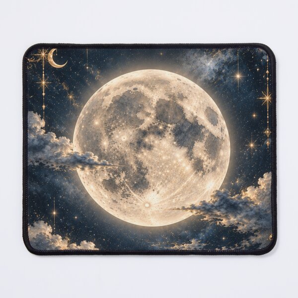 Item preview, Full Moon Glow Across a Mysterious Night Sky. designed and sold by MissYouONLY.