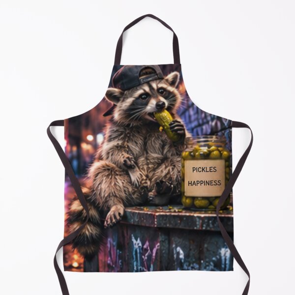 Item preview, Small Bites Big Happiness – Raccoon Pickle Lover designed and sold by MalwasBasket.