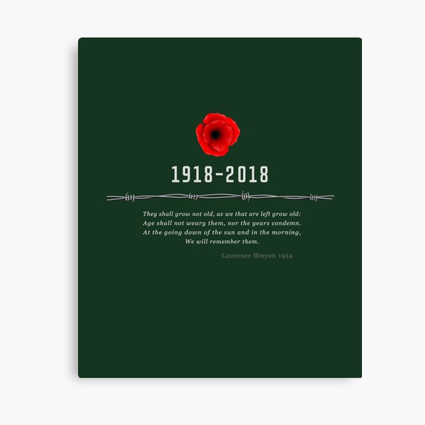 World War One Centennial Canvas Print