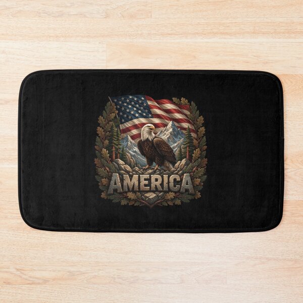 Item preview, America Heritage – Eagle & Rockies Emblem designed and sold by FlagX.