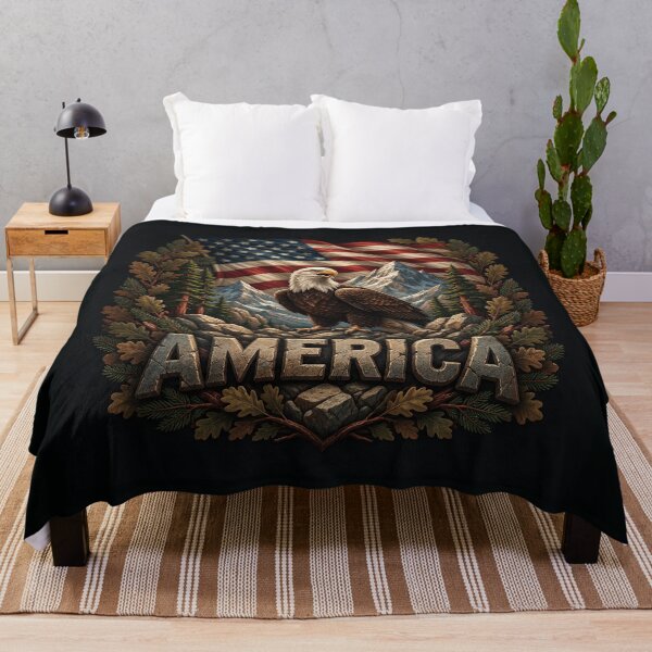 Item preview, America Heritage – Eagle & Rockies Emblem designed and sold by FlagX.