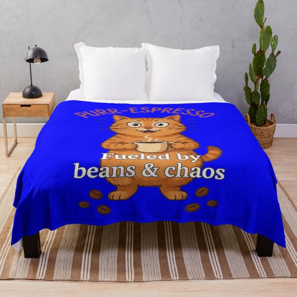 Item preview, Funny Humor PURR-ESPRESSO Fueled by beans & chaos Art Design designed and sold by fantasticdesign.