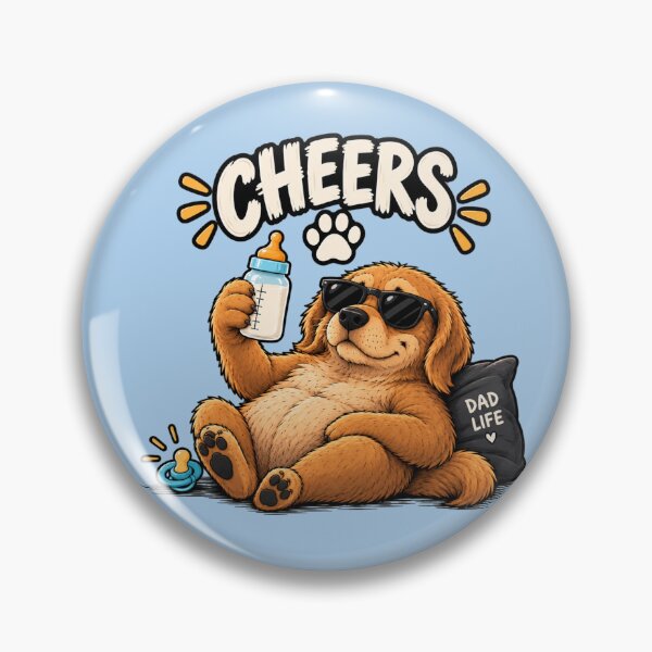 Item preview, Cheers to Dad Life – Funny New Dad Dog designed and sold by Ania & Maxiu.