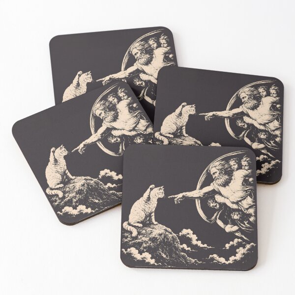Item preview, The Creation of Adam Cat Parody  designed and sold by FaizArtShop.