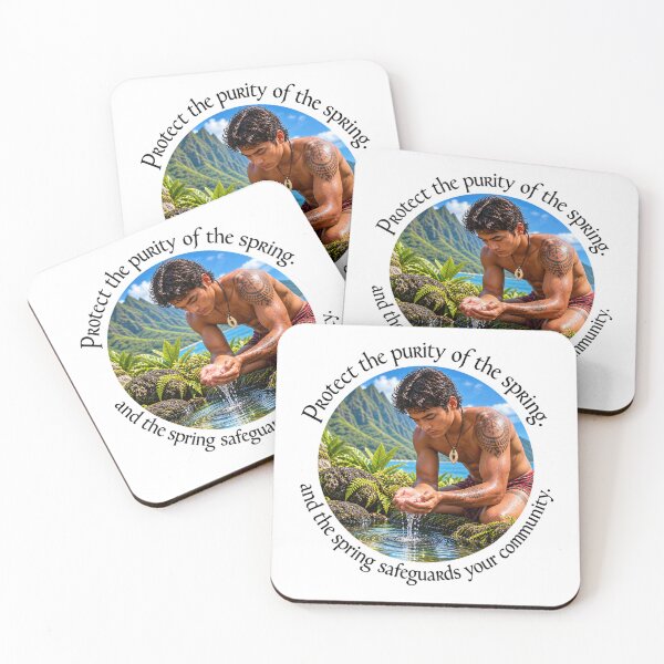 Item preview,  Polynesian Conservation Proverb - Protect the purity of the spring | Pacific Art designed and sold by ShakaLife.org.