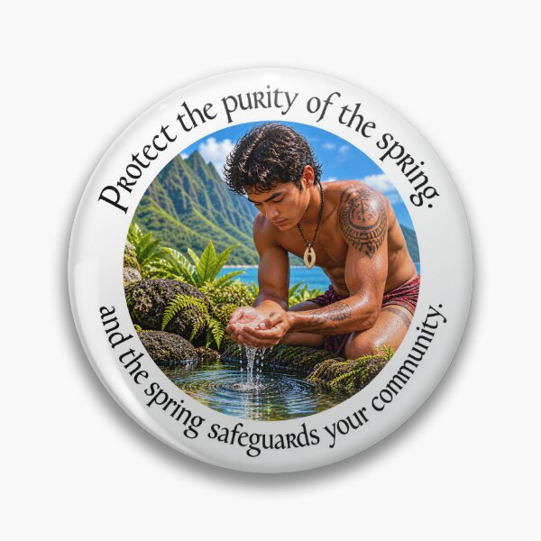 Item preview,  Polynesian Conservation Proverb - Protect the purity of the spring | Pacific Art designed and sold by ShakaLife.org.