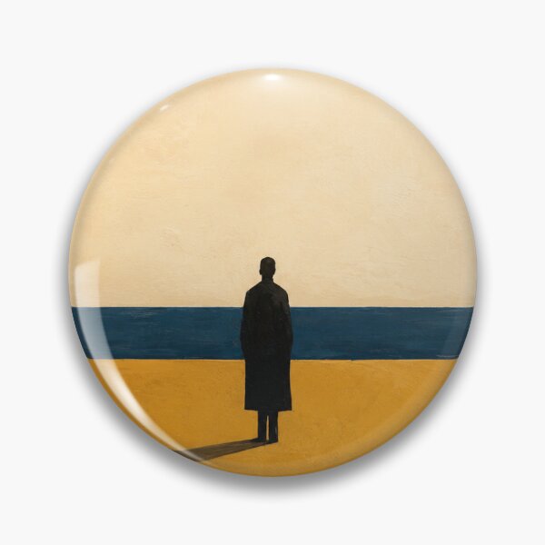 Item preview, Toward the Horizon – Minimalist Lone Figure Abstract Landscape designed and sold by Moodzu.
